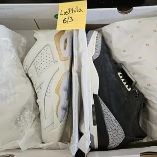 DS Jordan 6 Lunar sz 11M & Jordan 3 Noir sz 10.5M/12W
