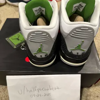 size 10.5 Jordan 3 Chlorophyll-$180 shipped