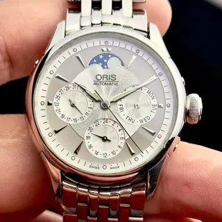 Oris Artelier Moonphase Complication (Ref. 01 581 7606 4051-07 8 18 73) | Good Condition (Serviced + Box, Booklet,Card) | $815