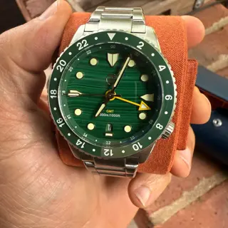 Zelos Mako 300m GMT Malachite Timekeepers Edition – Full Kit – $595 Shipped CONUS