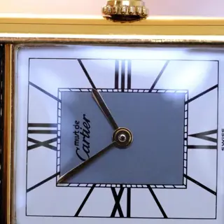 Vintage Cartier Tank Rare Gray & White Roman Dial on Matching Strap - $1750 SHIPPED