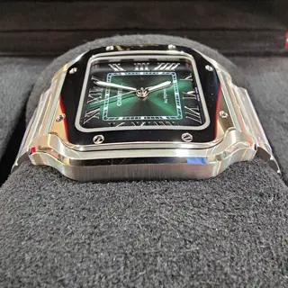 💚🔥2025 NEW CARTIER SANTOS MEDIUM BEAUTIFUL GREEN DIAL WSSA0061 UNWORN🔥💚