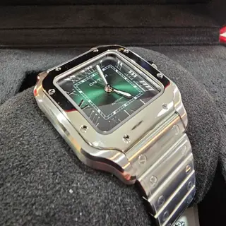 💚🔥2025 NEW CARTIER SANTOS MEDIUM BEAUTIFUL GREEN DIAL WSSA0061 UNWORN🔥💚