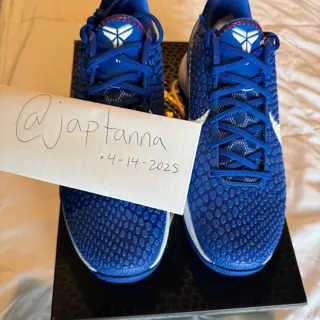 Kobe 6 “Dodgers” size 10.5 DS $330 shipped/invoiced