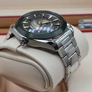 Omega Seamaster Worldtimer Green Ceramic and steel Aqua Terra, full set LNIB!