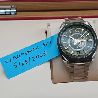 Omega Seamaster Worldtimer Green Ceramic and steel Aqua Terra, full set LNIB!