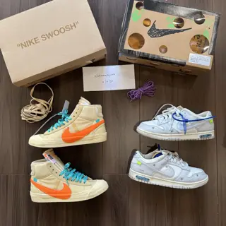 size 9 off-white Nike ahe blazer and dunk lot 48 $450 shipped (og all)
