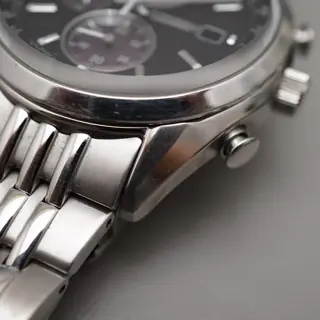 Citizen Eco-Drive B612-S114837 Tachymeter Solar Quartz Chronograph Black Watch - $135