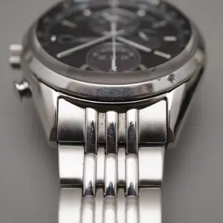 Citizen Eco-Drive B612-S114837 Tachymeter Solar Quartz Chronograph Black Watch - $135