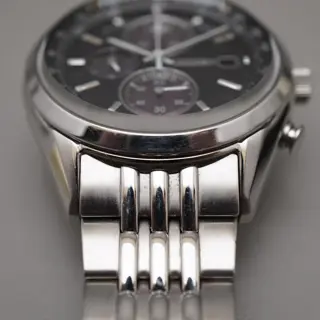 Citizen Eco-Drive B612-S114837 Tachymeter Solar Quartz Chronograph Black Watch - $135