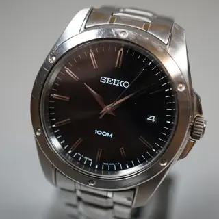 Seiko SGEF81 7N42 Black Dial Dress Quartz Watch - $65