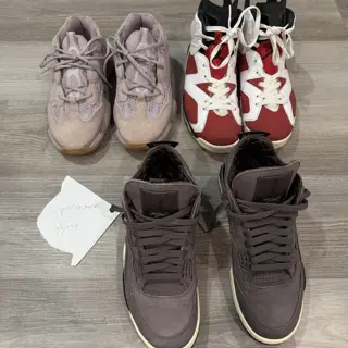 Jordan 4 AMA Violet Ore Size 9 [160$] Jordan 6 Carmine 2014 Size 9 [80$] Yeezy Soft Vision Size 9 [80$]