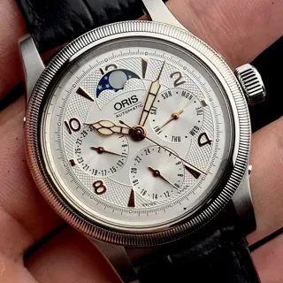 Oris Big Crown Complication in All Stainless Steel Moonphase 7566 38mm  | Mint Condition (with box) | $1375