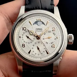 Oris Big Crown Complication in All Stainless Steel Moonphase 7566 38mm  | Mint Condition (with box) | $1375