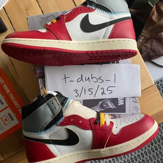 Jordan 1 Union size 9, $420 shipped and invoiced