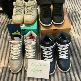 Nike SB Dunks, high, mid, low.. sizes 8.5-9. Prices include shipping and PayPal invoiced. Message for more pics