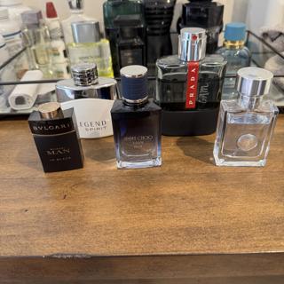 MontBlanc,Bvlgari, Jimmy Choo, Prada, Versace (bottle)