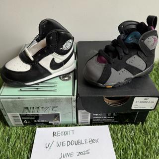 Jordan 7 Bordeaux & Jordan 1 85’ Size 4C New/DS Toddler Package $160 Shipped