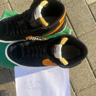 Nike Blazer Mid Vintage Black Amber Orange Size 9.5 No Box