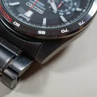 Seiko SSB311P1 8T63 Chronograph Tachymeter Black Quartz - $135