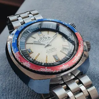 1970s Oversized Utina Professional World Timer Manual Wind | $175