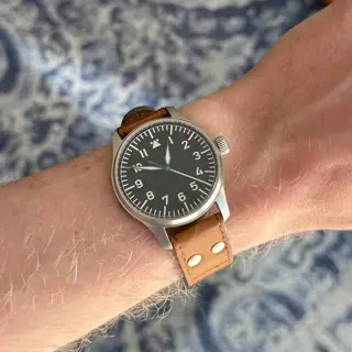 Stowa Flieger Classic 40 Handwound, No Logo - Box/Papers - 2022 - Excellent Condition