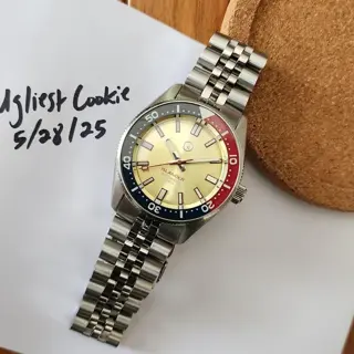 Long Island Watch ISL-127 Gold Sunburst 'Pogue' 38mm Diver