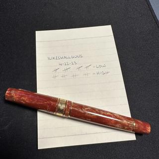 Leonardo Momento Zero Hermes red / gold #50/105 Kodachi grind D condition