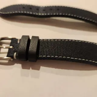 Veblenist custom castaway blue waxed canvas strap 20mm