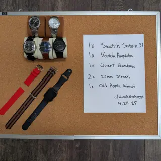 Variety of Watches - Swatch Sistem51, Vostok Amphibia, Orient Bambino, Quartz Watches, Straps, and Seiko Mod Parts