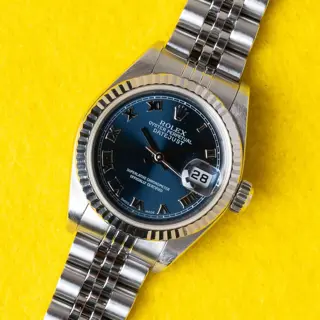2000 Rolex Ladies Datejust 79174 Blue Roman Dial