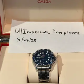 Omega Seamaster Diver 300M – Blue Dial – 2020 – Full Set – Excellent Condition - $4,100