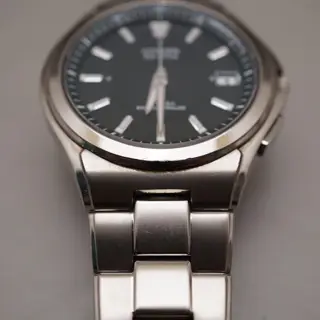 Citizen Atessa H110-T011331 Black Dial Titanium JDM Solar Quartz Watch - $150