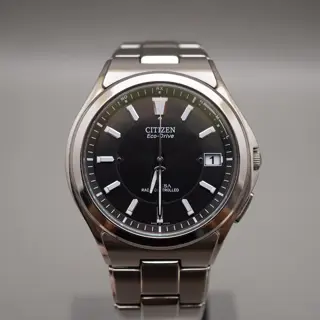 Citizen Atessa H110-T011331 Black Dial Titanium JDM Solar Quartz Watch - $150