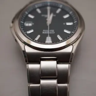 Citizen Atessa H110-T011331 Black Dial Titanium JDM Solar Quartz Watch - $150