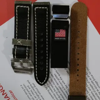 Bundle Rios Olive Canvas, the Watch Steward & Barton Leather Nato straps for $39 (all 22/22mm width)