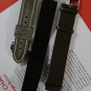 Bundle Rios Olive Canvas, the Watch Steward & Barton Leather Nato straps for $39 (all 22/22mm width)