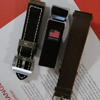 Bundle Rios Olive Canvas, the Watch Steward & Barton Leather Nato straps for $39 (all 22/22mm width)