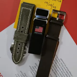 Bundle Rios Olive Canvas, the Watch Steward & Barton Leather Nato straps for $39 (all 22/22mm width)
