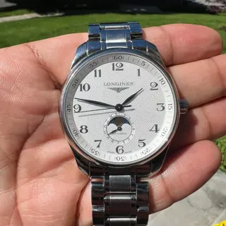 Longines Master Collection Moonphase – White Dial – Automatic – Stainless Steel Bracelet