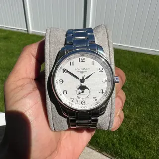 Longines Master Collection Moonphase – White Dial – Automatic – Stainless Steel Bracelet