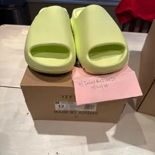 Yeezy side green glow size 12. Worn for 15 mins $80 shipped