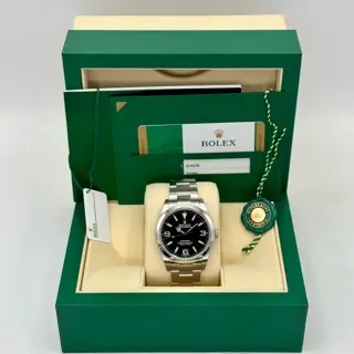 2020 Rolex Explorer 39mm 214270 Oystersteel with Oyster Bracelet and Black Dial - $7,900