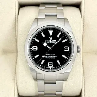 2020 Rolex Explorer 39mm 214270 Oystersteel with Oyster Bracelet and Black Dial - $7,900