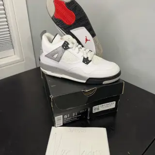 Jordan 4 white cement 2016 Sz 5.5Y DS og all $300 price reduced need gone