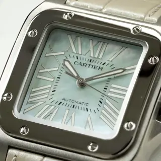Cartier Santos 100 33mm W20132X8 Rare MOP Dial Model