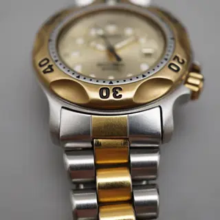 Vintage 1989 Seiko 3E25-0A10 Gold Tone Scuba 200M JDM Quartz Mini Diver Watch - $125