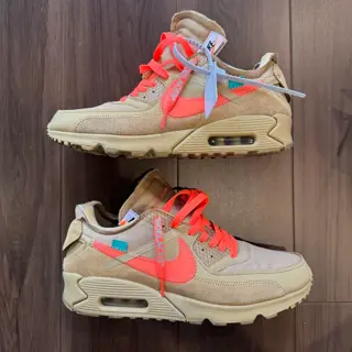 size 9 off-white Nike sneaker - air max 90 desert ore, blazer all hallows Eve, Vapormax, and dunk lot 48. Selling individually or as a bundle