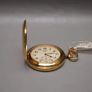 Seiko 7N07-001A Gold Tone Japanese Cabinet Minister Quartz Pocket Watch - $95