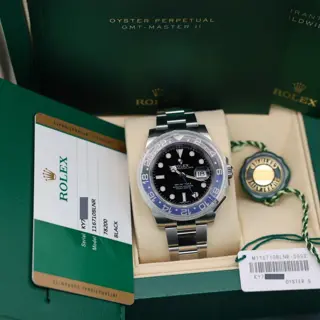 2017 Rolex GMT Master II Ref. 116710BLNR | Batman | NOS | Stickers | Box and Papers